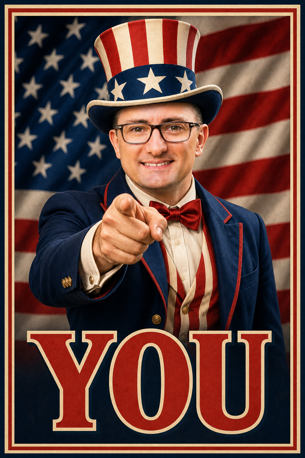 Sandro Bononi Uncle Sam style portrait pointing at YOU